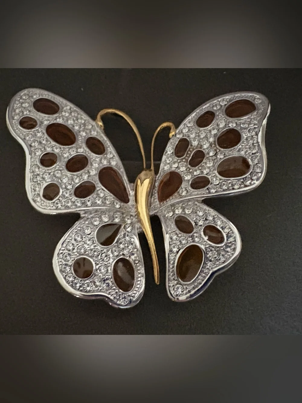 Vintage Nolan Miller Butterfly Brooch - “Glamour” collection